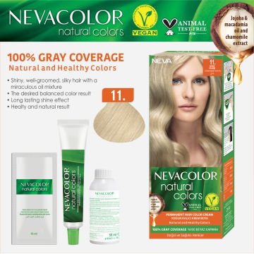 Nevacolor Natural Colors 11 Fildişi - Kalıcı Krem Saç Boyası Seti