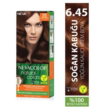 Nevacolor Natural Colors 6.45 Soğan Kabuğu - Kalıcı Krem Saç Boyası Seti