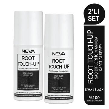 NEVA ROOT TOUCH-UP 2'Lİ SET  SİYAH Saç Dipleri İçin Anında Kapatıcı Sprey 75ml