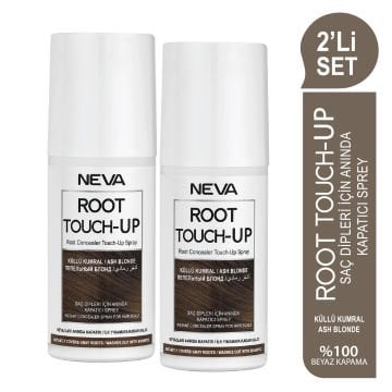 NEVA ROOT TOUCH-UP 2'Lİ SET  KÜLLÜ KUMRAL Saç Dipleri İçin Anında Kapatıcı Sprey 75ml