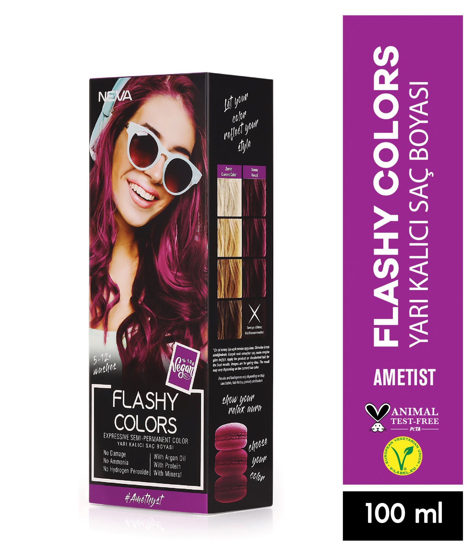 Flashy Colors Yarı Kalıcı Saç Boyası - Ametist 100 ml