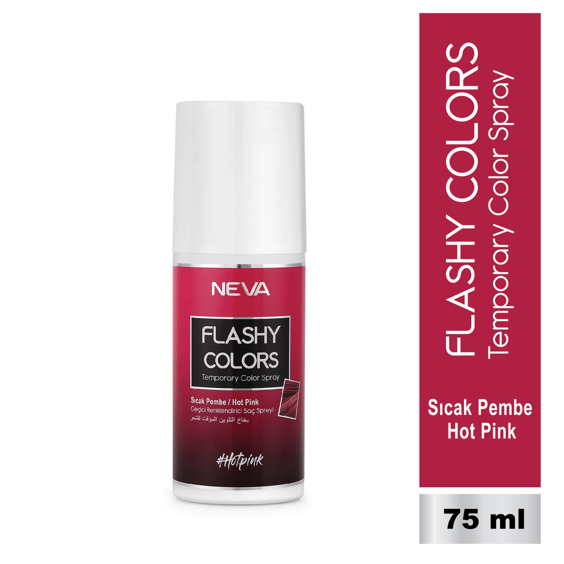 Flashy Colors Geçici Renk Saç Spreyi - Sıcak Pembe 75 ml