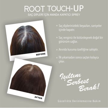 Root Touch Up Saç Dipleri İçin Anında Kapatıcı Sprey- Kahverengi 75ml