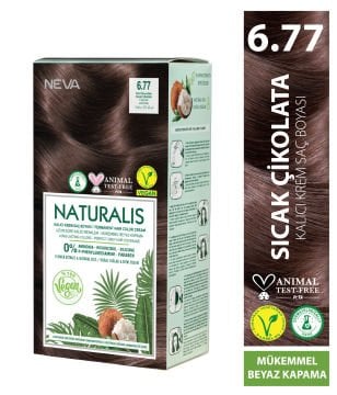 Nevacolor Naturalis Vegan Sıcak Çikolata 6.77 Kalıcı Krem Saç Boyası Seti