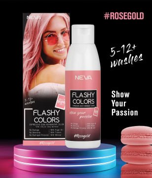 Flashy Colors Yarı Kalıcı Saç Boyası - Roze Altın 100 ml