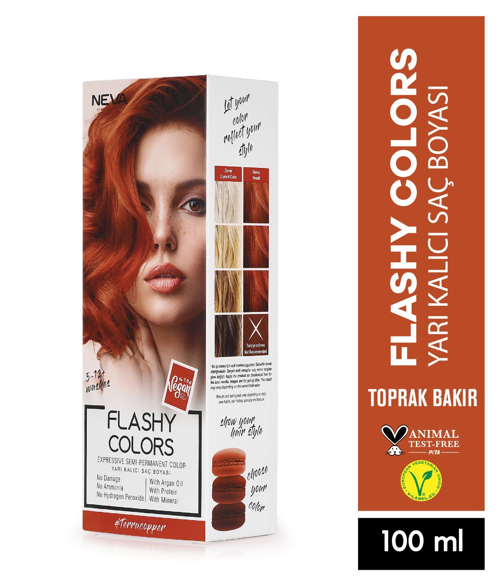 Flashy Colors Yarı Kalıcı Saç Boyası - Toprak Bakır 100 ml