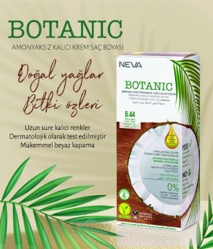 Botanıc Amonyaksız Sultan Bakırı Kalıcı Krem Boya Seti 8.44