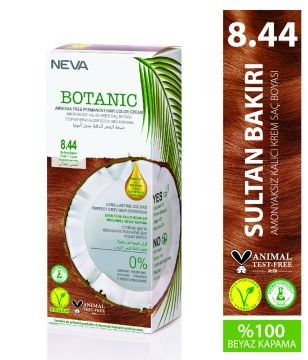 Botanıc Amonyaksız Sultan Bakırı Kalıcı Krem Boya Seti 8.44