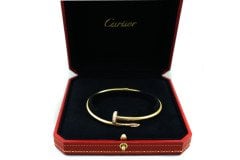 CARTIER 18k Yellow Gold Diamonds Gold Juste Un Clou Bracelet-Love Bilezik