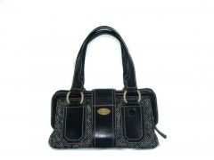 CELINE Medium Wool Leather Handbag