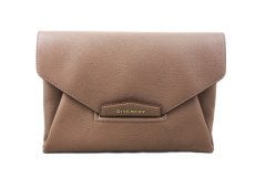 GIVENCHY Beige Leather Medium Antigona Envelope Clutch