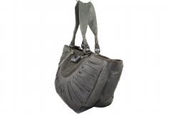 CHRISTIAN DIOR Grey Lambskin Leather Limited Shoulder Bag
