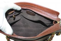 CHANEL Vintage Brown Caviar Leather Shoulder Bag