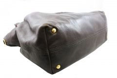 MIU MIU Brown Leather Turnlock Large Bag