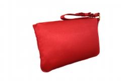 VALENTINO Red Satin Evening Bag