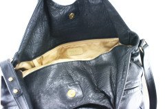 CHANEL Chain Strap Large Black Lambskin Leather Hobo Bag