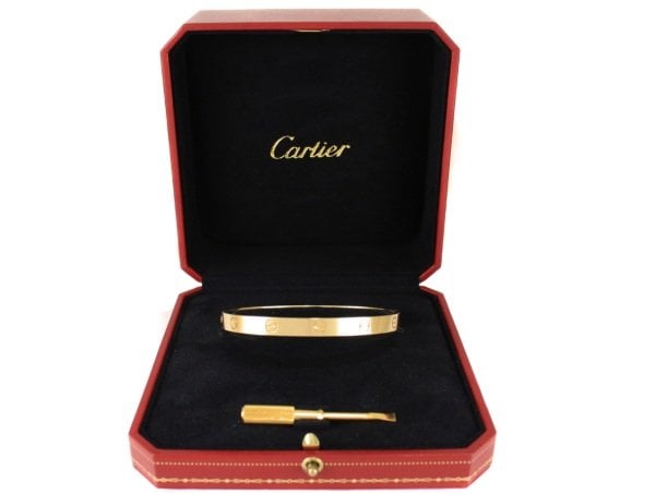 CARTIER 18k Yellow Gold Love Bracelet Size 19