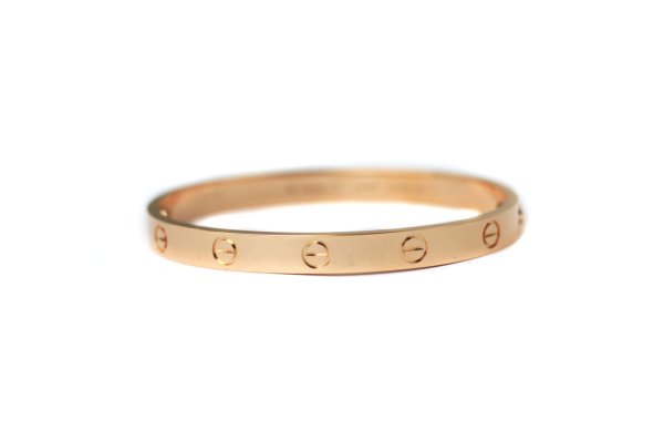 CARTIER 18k Rose Gold Love Bracelet Size 17