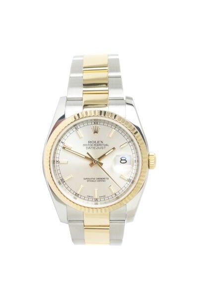 ROLEX 18k Yellow Gold-Steel Datejust 36mm Oyster