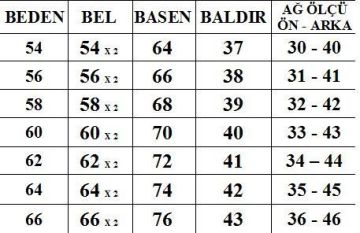 Büyük Beden Pantolon PN51