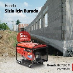 Honda HK 7500 M Benzinli Jeneratör - İpli - 7,5 KVA