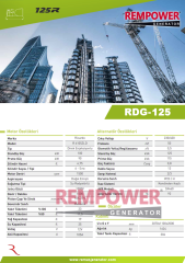 REMPOWER RDG 125 KVA OTOMATİK KABİNLİ DİZEL JENERATÖR