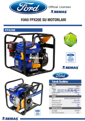 Ford FPX20E İpli 2'' Parmak Motopomp Benzinli Su Motoru