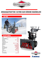 Briggs Stratton 1227MD Benzinli Kar Küreme Püskürtme Makinesi