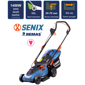 Senix LPP14-M-EU 1400 Watt Elektrikli Çim Biçme Makinesi