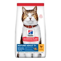 Hills Mature Adult +7 Tavuklu Yaşlı Kedi Maması 1,5 Kg