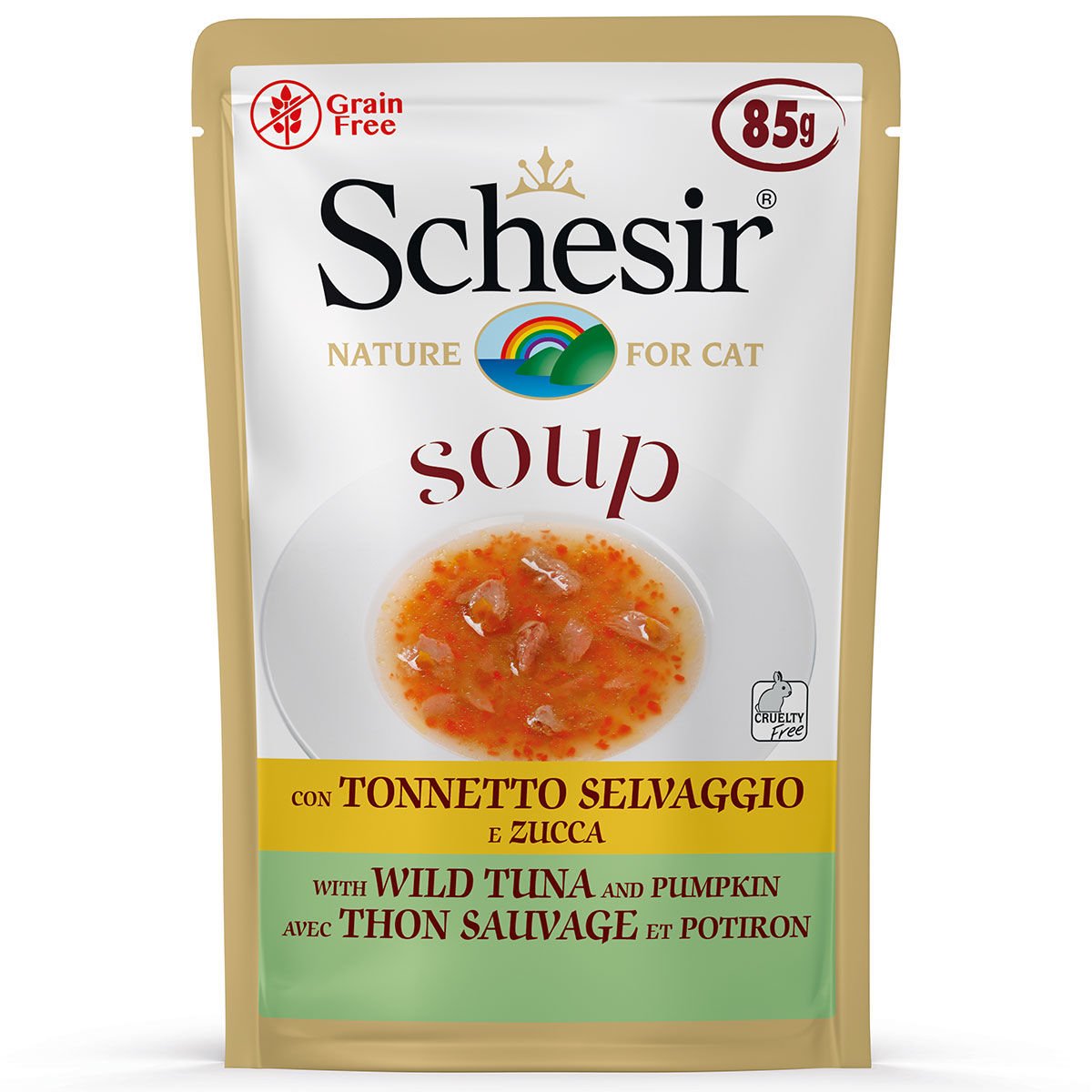 Schesir Cat Soup 85 gr Yabani Ton Balığı ve Balkabağı Çorba Yaş Kedi Maması