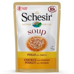 Schesir Cat Soup 85 gr Tavuk ve Balkabağı Çorba Yaş Kedi Maması