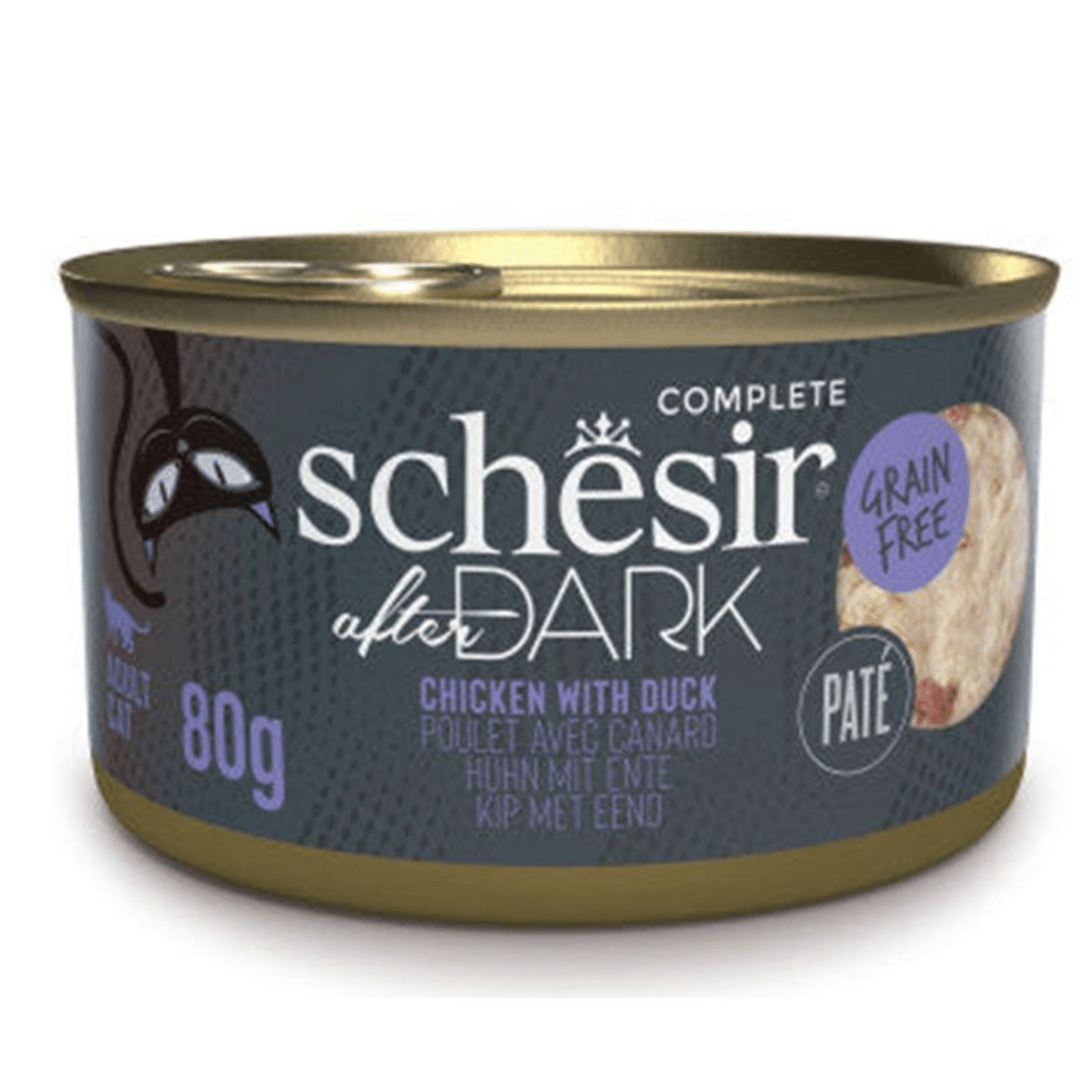 Schesir After Dark Pate Tavuklu Ördekli 80 gr Yetişkin Kedi Konserve Mama