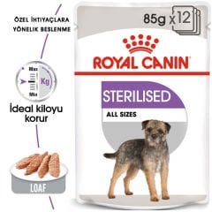 Royal Canin Sterilised Dog Loaf Pouch 85 gr x 12 adet