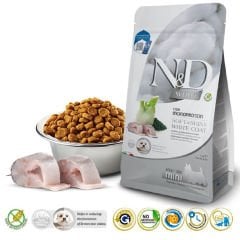 N&D White Canine Levrek Pirinç Rezene Spirulina Adult Mini 2 Kg Köpek Maması