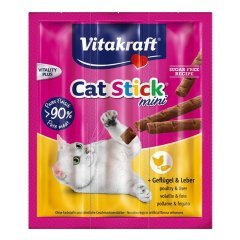 Vitakraft Cat Stick Kümes Hayvanlı ve Ciğerli Çubuk Kedi Ödülü 3 Adet 54 gr