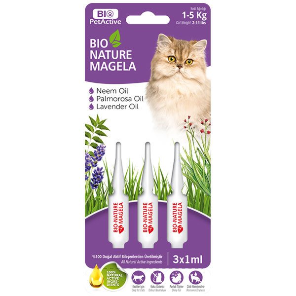 Bio Pet Active Bio Nature Magela Kedi Ense Damlasi  3 x 1 ml