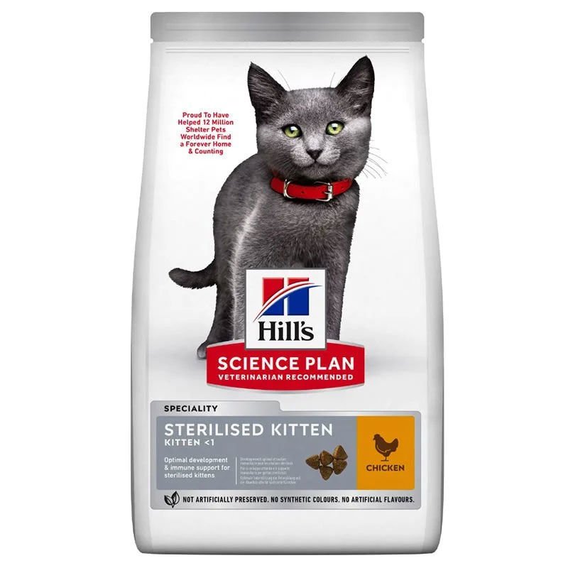 Hills Sterilised Kitten Tavuklu Kısırlaştırılmış Yavru Kedi Maması 3 kg