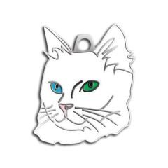 Dalis Pet Tag - Mavi Yeşil Gözlü Van Kedisi Kedi Künyesi