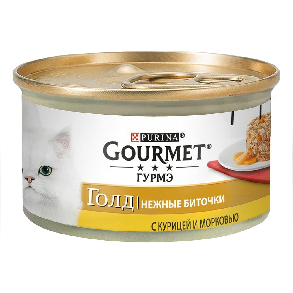 Gourmet Gold Savoury Cake Tavuklu Havuçlu Yetişkin Kedi Konservesi 85 gr