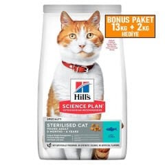 Hills Sterilised Tuna Balıklı Kısırlaştırılmış Kedi Maması 13 + 2 Kg