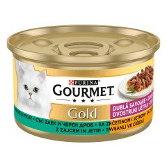 Purina Gourmet Gold Tavşanlı Ciğerli Konserve Kedi Maması 85 gr