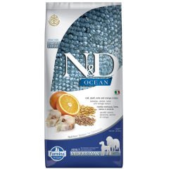 N-D Ocean Balkabaklı Morina Balıklı Portakallı Medium Maxi Adult 12 Kg Köpek Maması