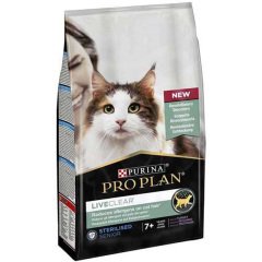 Proplan LiveClear +7 Hindili Alerjen Azaltan Kısırlaştırılmış Yaşlı Kedi Maması 1,4 Kg