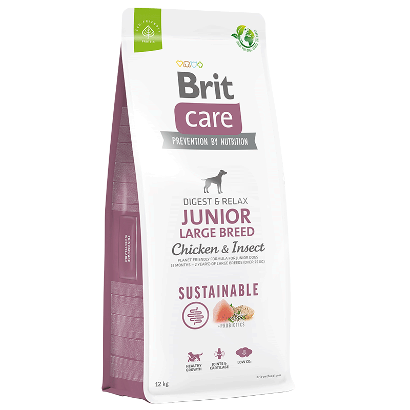 Brit Care Dog Sustainable Junior Large Breed Chicken & Insect 12 kg Yavru Köpek Maması