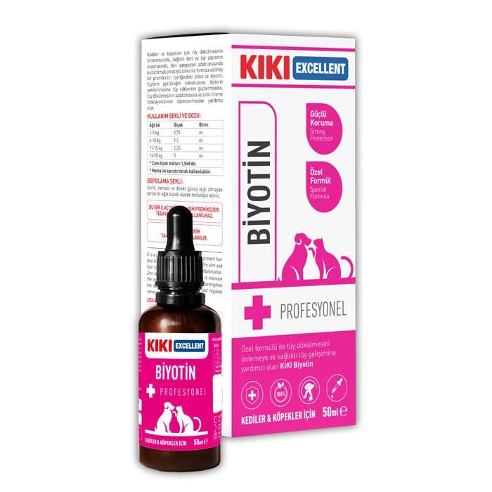 KIKI Kedi ve Köpek Biyotin Şurup 50 ml 8 Adet