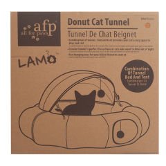 AFP Lamb Cat - Tünelli Kedi Yatağı Kahve 90x90x62 cm