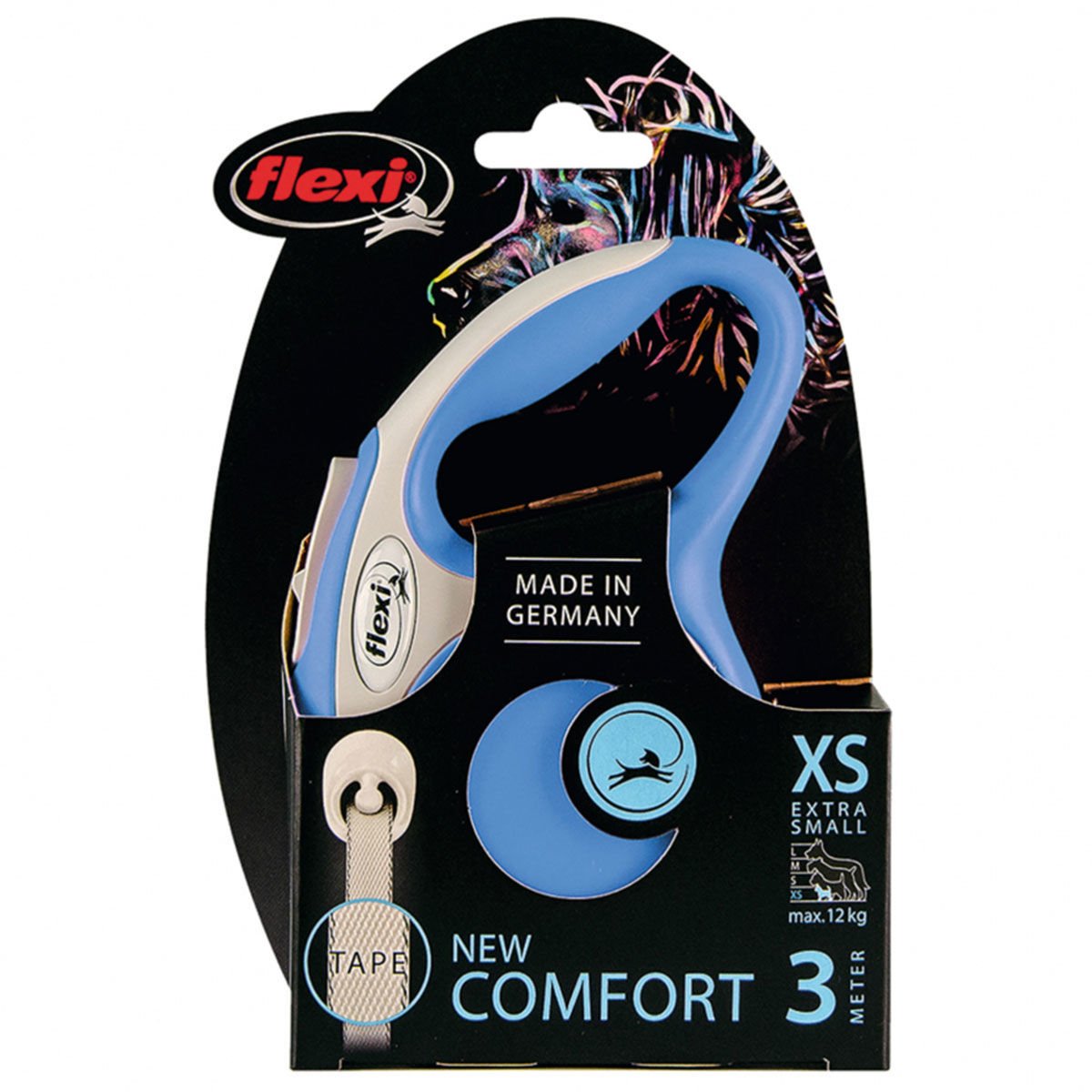 Flexi New Comfort 3 Metre Şerit XS Mavi Otomatik Köpek Tasması