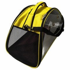 Oripet Flybag Spor Şeffaf Sarı Kedi ve Köpek Taşıma Çantası 60 x 40 x 30 cm