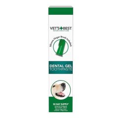 VET'S BEST Aloe Vera ve Nane Özlü Köpek Diş Macunu 100 gr ve Parmak Fırça